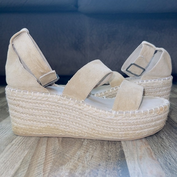 Coconuts by Matisse Soire Beige Strappy Espadrilles Platform Sandals size 9.5 - Picture 1 of 8